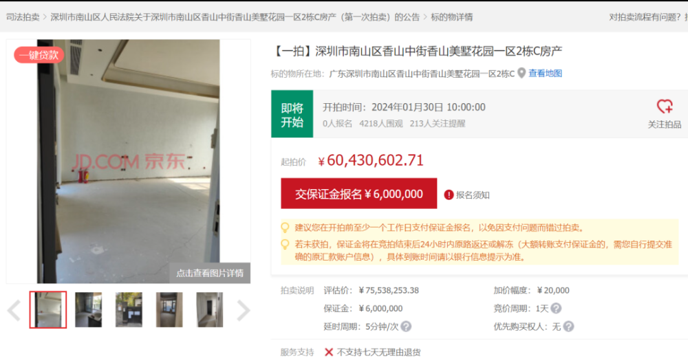 风暴平台:法拍房新高,写字楼新低